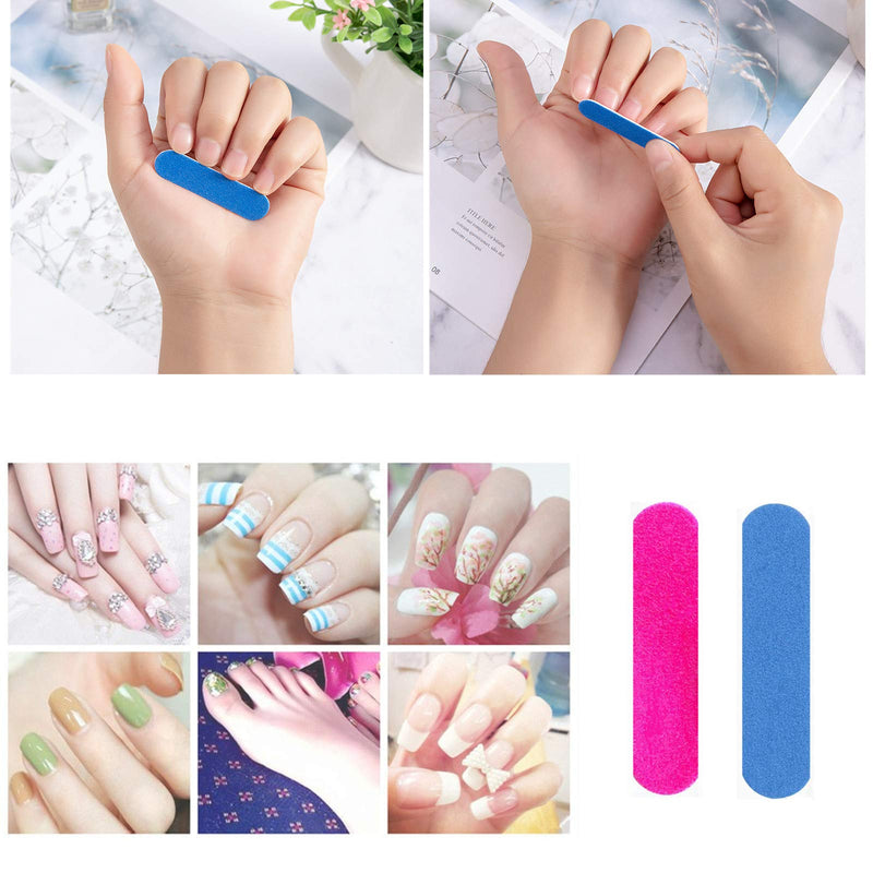 Transun Moo Mini Nail Files Bulk, 100 Pack 2 Inches Disposable Double Sided Emery Boards Manicure Pedicure Tools 2 Inch - BeesActive Australia