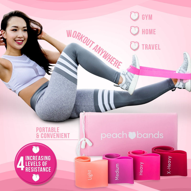 Peach Bands Resistance Bands Set - Exercise Workout Bands for Legs and Butt - BeesActive Australia