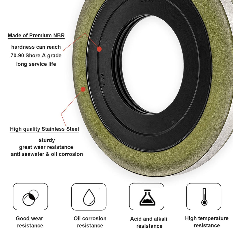 Johntruck Gimbal Bearing Oil Seal Suitable for Mercruiser Gimbal Bearing Housing Replacement for Mercruiser 26-88416/36143, Sierra 18-2094, GLM 85910, Mallory 9-76230 - BeesActive Australia