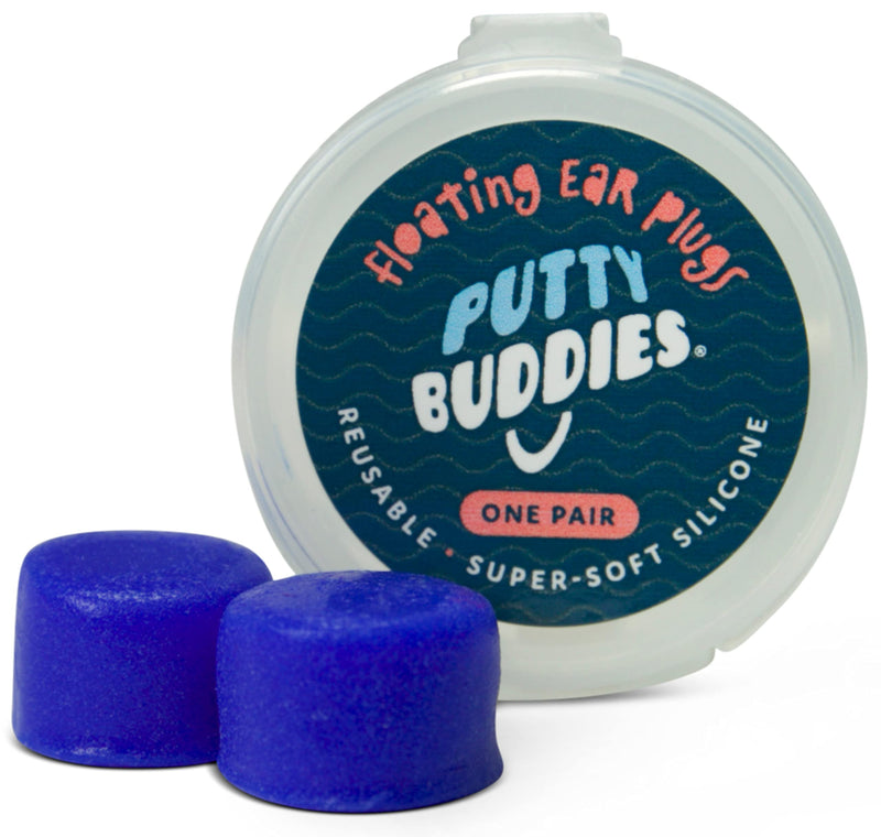 PUTTY BUDDIES Floating Earplugs 3-Pair Pack – Soft Silicone Ear Plugs for Swimming & Bathing – Invented by Physician – Keep Water Out – Premium Swimming Earplugs – Doctor Recommended Blue/White/Red - BeesActive Australia