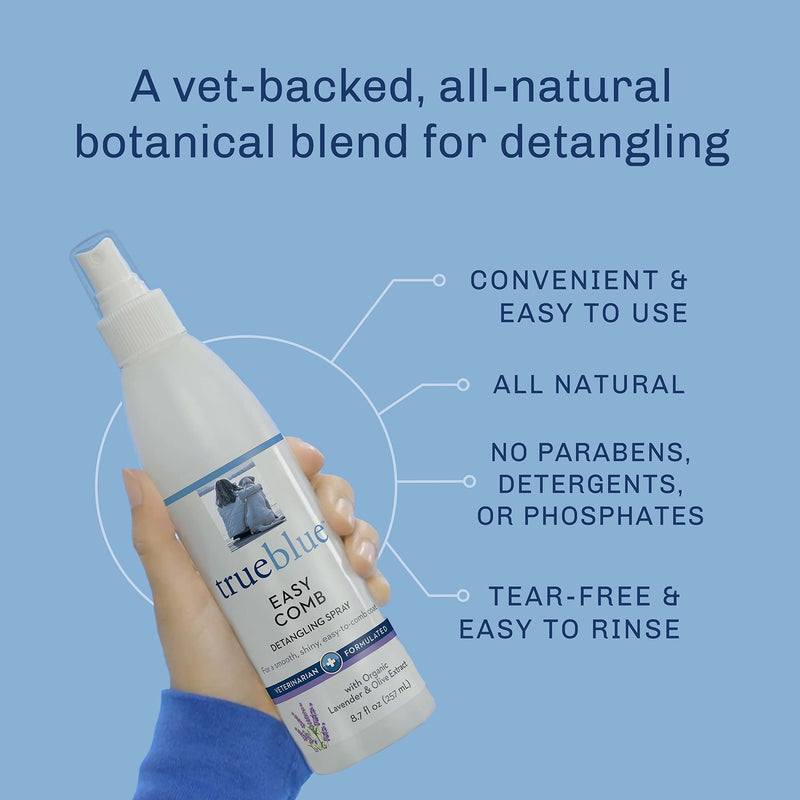 TrueBlue Hair Detangling and Cleansing Sprays for Dogs, Cats & Puppies Lavendar & Olive Hair Detangling Spray - BeesActive Australia