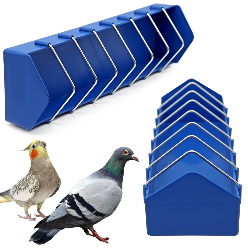 Junniu Large Pigeon Feeder Rack 2PCS Food Dish Dispenser Tool Slot Container Thick for Poultry Chicken Duck Parrots Bird Supplies - BeesActive Australia