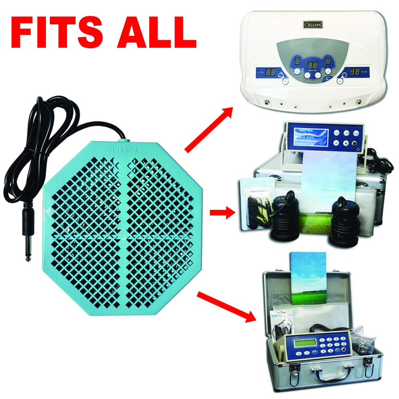 Cell Spa CS-900 Twice Powerful 6.5" x 5.5" Ion Detox Foot Bath Arrays Flat Dual Coil Stainless Steel Aqua Ionic Cleanse Array Compatible With Most 1/4" Plug Type Detox Machines (NO SALT PACKAGE) NO SALT PACKAGE - BeesActive Australia