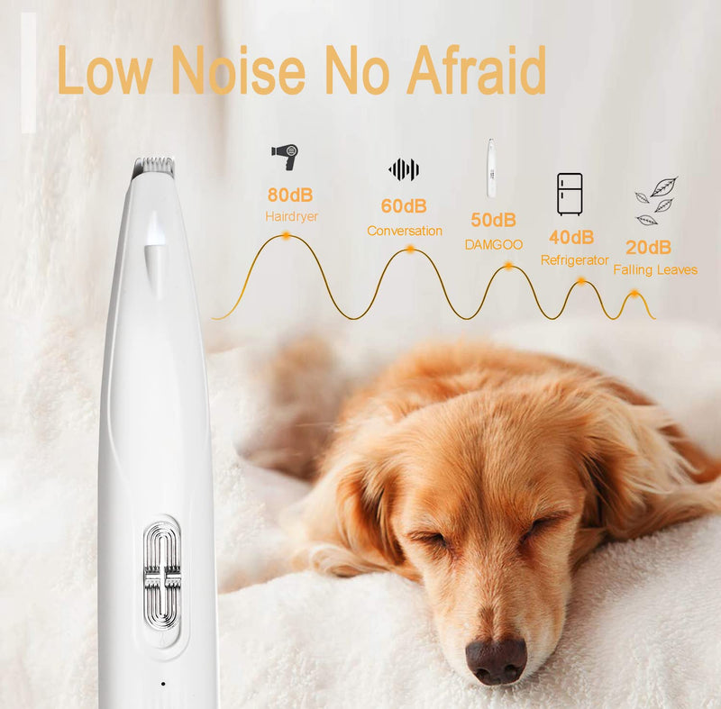Electric Dog Paw Fur Trimmer Cordless Ear Hair Clipper Small Cats Mini Dogs Clippers Light up Puppy Grooming Clippers 2 Speeds Rechargeable Cat Trimmer Quiet Grooming with UV Light - BeesActive Australia