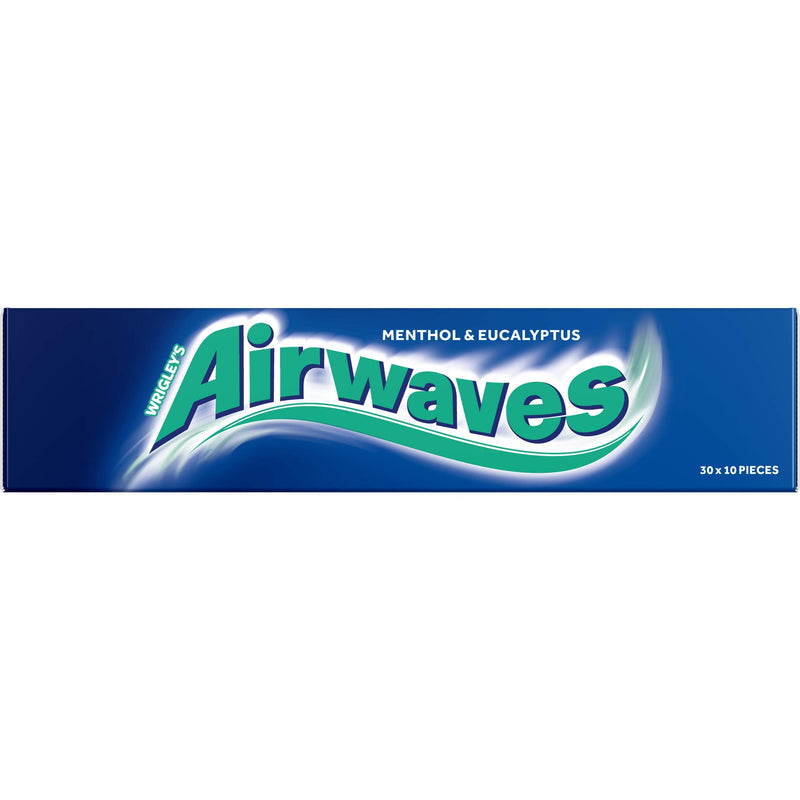 Airwaves Menthol & Eucalyptus Sugar Free Gum - Box of 30 10 Count (Pack of 30) - BeesActive Australia