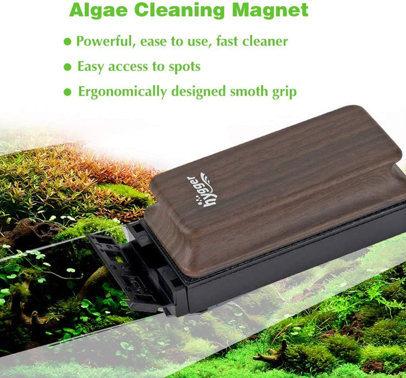 hygger Aquarium Strong Magnetic Cleaner Algae Magnet Cleaning Tool with Scraper Floating Brush for Fish Glass Tank Small - BeesActive Australia