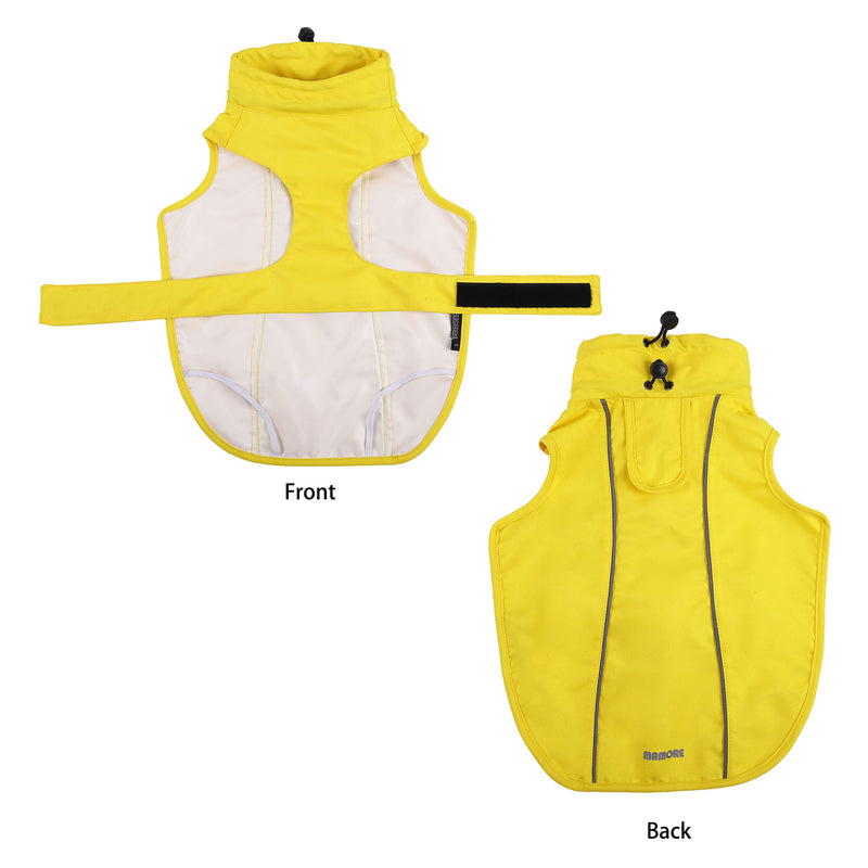Adjustable Waterproof Dog Raincoat for Dogs,Lightweight Pet Rain Jacket Puppy Clothes with Reflective Strip for Small Medium Large Dogs Yellow - BeesActive Australia