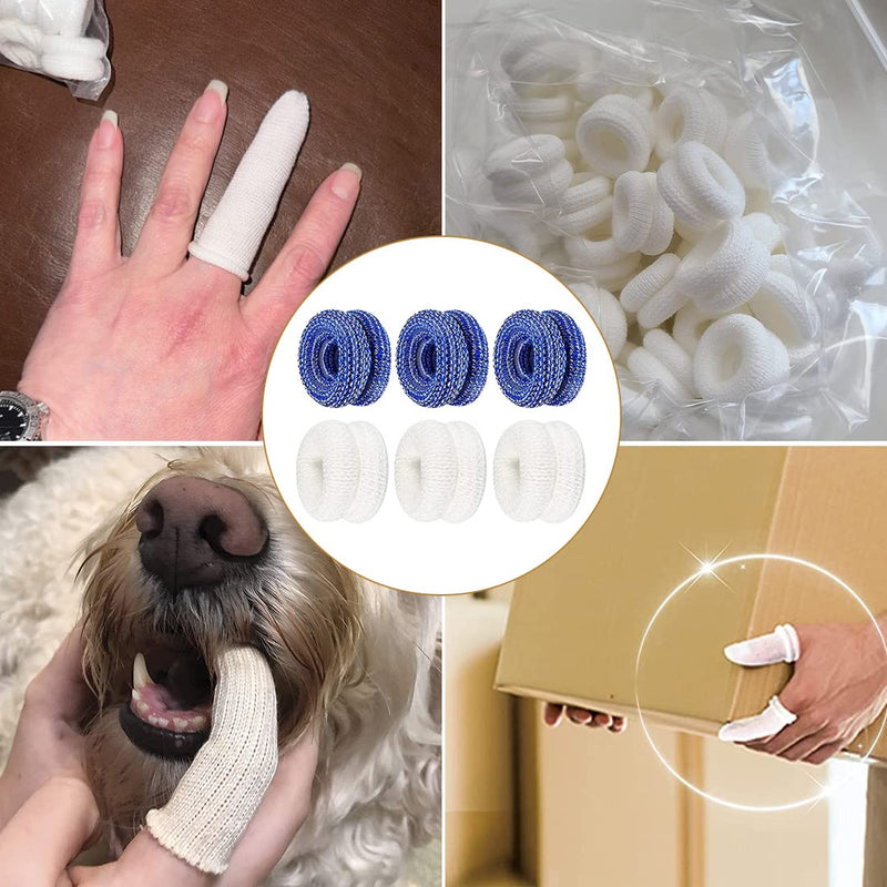 Finger Bandage First Aid Finger Cot Finger Protectors Tubular Bandage Dressings Finger Cots for Finger Sprains Swelling 20pcs - BeesActive Australia
