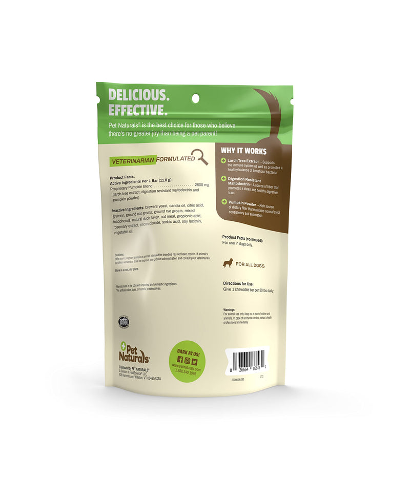 Pet Naturals Scoot Bars, 30 Chews - Natural Anal Gland Support for Dogs - Gentle on Digestive System - BeesActive Australia
