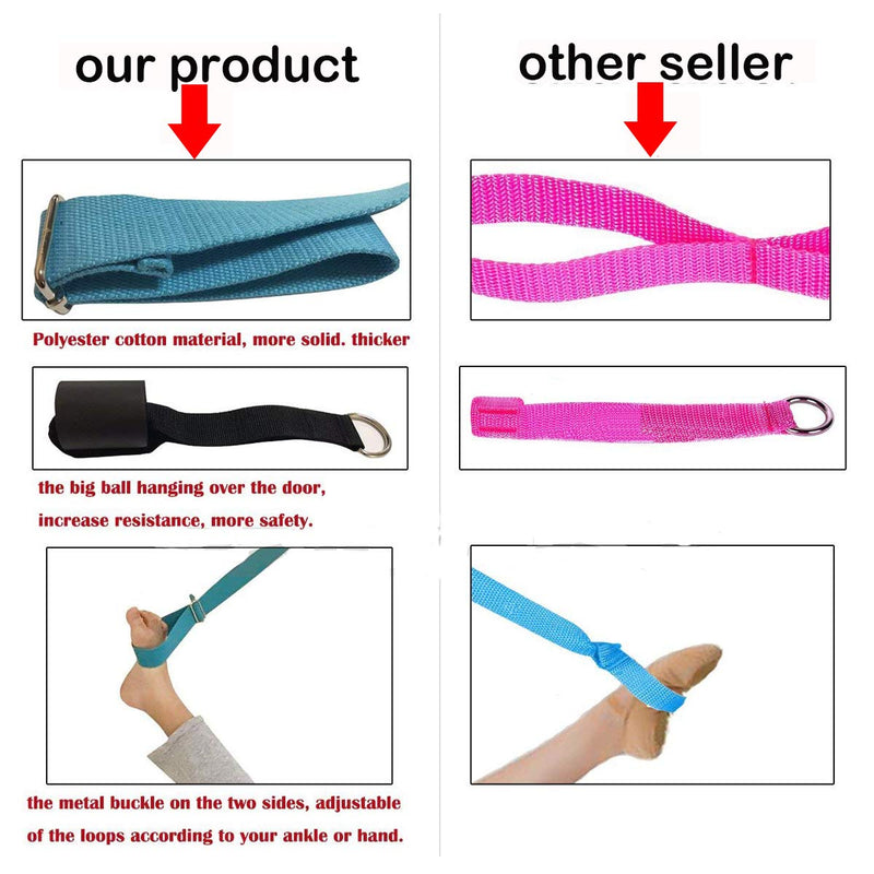 [AUSTRALIA] - tchrules Leg Stretcher, Door Flexibility & Stretching Leg Strap - Great for Ballet Cheer Dance Gymnastics or Any Sport Leg Stretcher Door Flexibility Trainer Premium Stretching Equipment black 