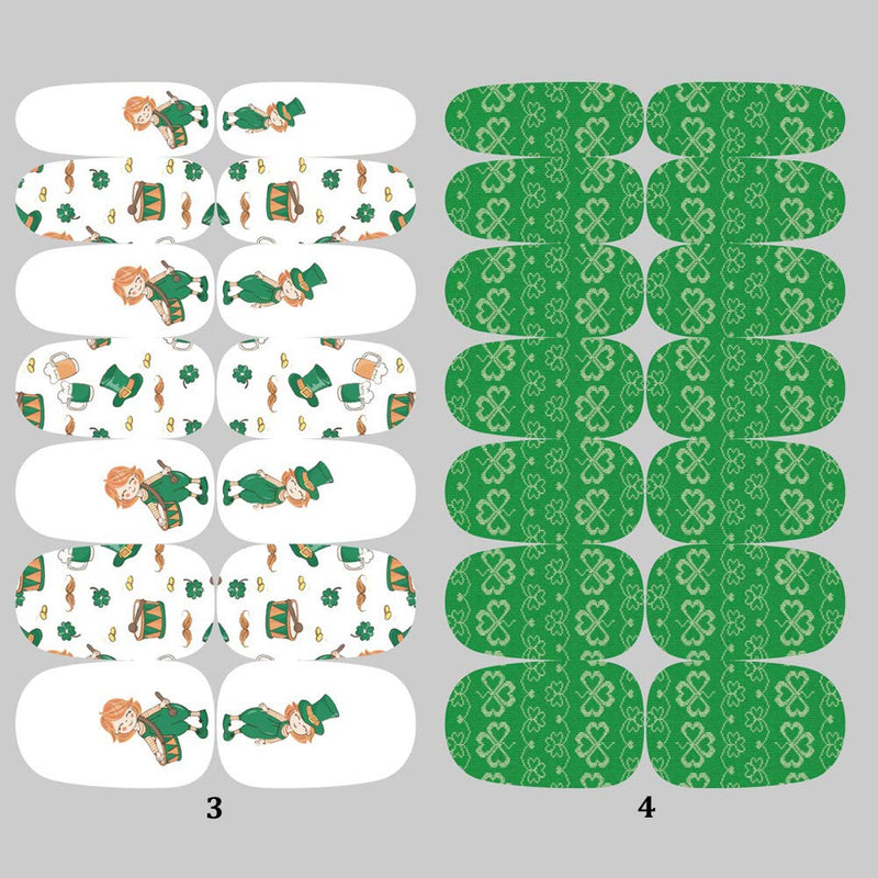 Macute St. Patrick’s Day Nail Polish Stickers 12 Sheets Full Wrap Nail Polish Strips Self Adhesive Full Cover Nail Art Stickers Decals with Nail File for Women St. Patrick’s Day DIY Nail Decorations - BeesActive Australia