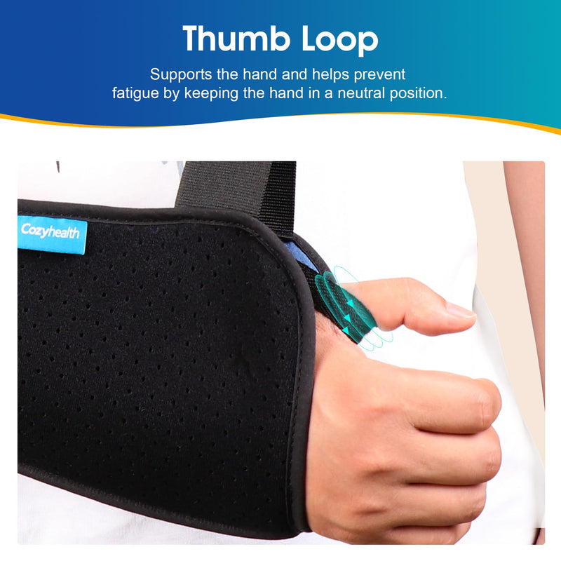 Arm Sling Shoulder Injury Immobilizer Rotator Cuff Support Brace for Sleeping, Comfortable Medical Sling Arm for Shoulder Injury, Left and Right Arm for Men and Women - BeesActive Australia