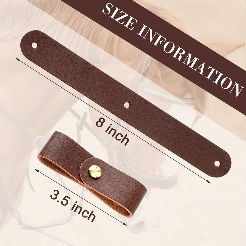6 Pcs Leather Halter Replacement Leather Breakaway Strap for Horses, Brown - BeesActive Australia