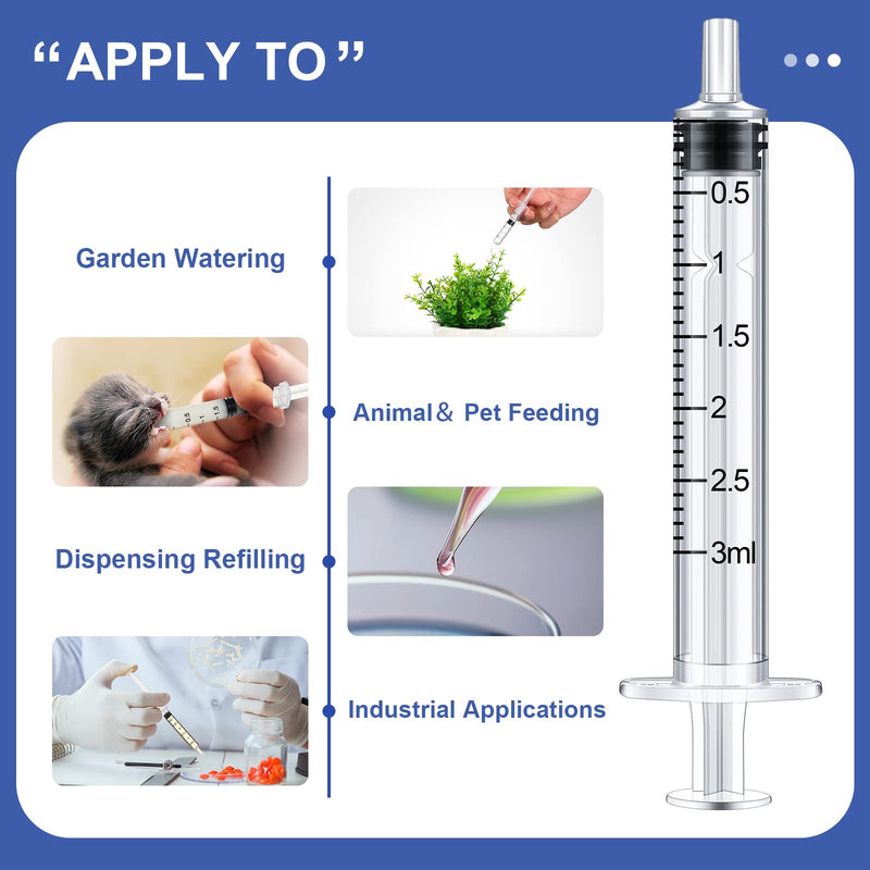 30 Pcs 3 ml Liquid Syringe Pet Feeding Plastic Syringes Dog Oral Medicine Food Measuring Syringe Tools for Cats Dogs Kitten Puppy Bunny Small Animals Newborn PET Easy Feeder Nursing Supplies - BeesActive Australia
