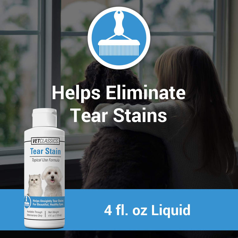 Vet Classics Tear Stain Liquid Dog Topical Use Formula, Cat Liquid Topical Use Formula Helps