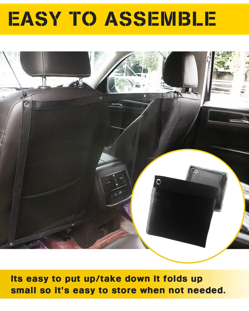 YONGMING SUV Dog Barrier Visible Car Divider for Dogs Easy to Clean Dog Car Accessories Pet Mesh Front Seat Net Universal for SUV,Truck,Vehicle,Automobile - BeesActive Australia