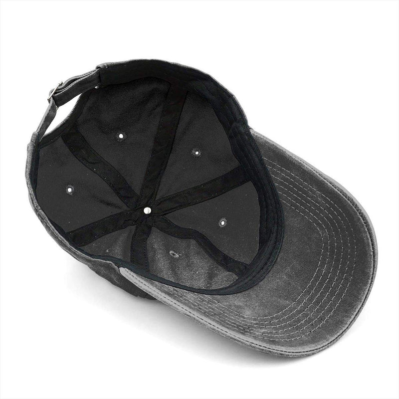 Unisex T Rex Skeleton Dinosaur Denim Hat Adjustable Washed Dyed Cotton Dad Baseball Caps One Size Black - BeesActive Australia