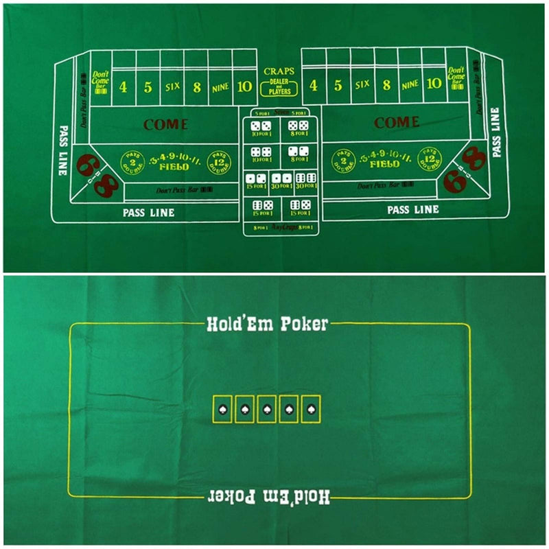 Cyber-Deals Play Like A Pro Craps Pack - Includes 2-Sided Craps & Poker Layout, Authentic Nevada Casino Table-Played Dice, Advanced Instructional Tutorial DVD - BeesActive Australia