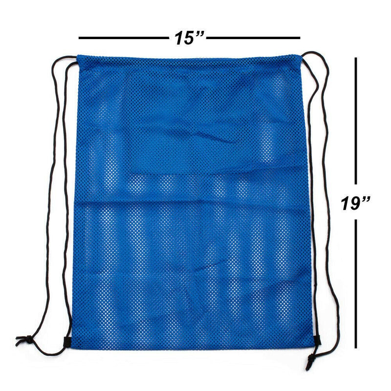 Mesh Drawstring String Backpack Bag with Inside Zipper Pocket for Toys, Sports Gym Gear, Clothes, Backpacking, Camping Gear, Beach, Swimming, Diving, Travel, Laundry (Black) Black - BeesActive Australia