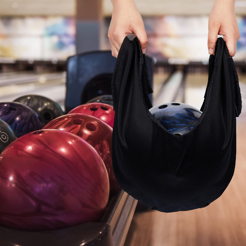 Zhanmai 2 Pack Bowling See Saws Washable Bowling Ball Polisher Bags Bowling Ball Cleaner Holder Bags Black Bowling Cleaner Towels for Bowling Ball Cleaning - BeesActive Australia