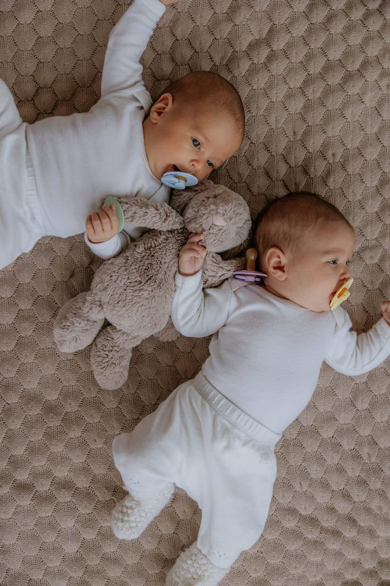 BIBS Pacifiers | Natural Rubber Baby Pacifier | Set of 2 BPA-Free Soothers | Made in Denmark | Hunter Green/Dark Oak | Size 18-36 Months - BeesActive Australia