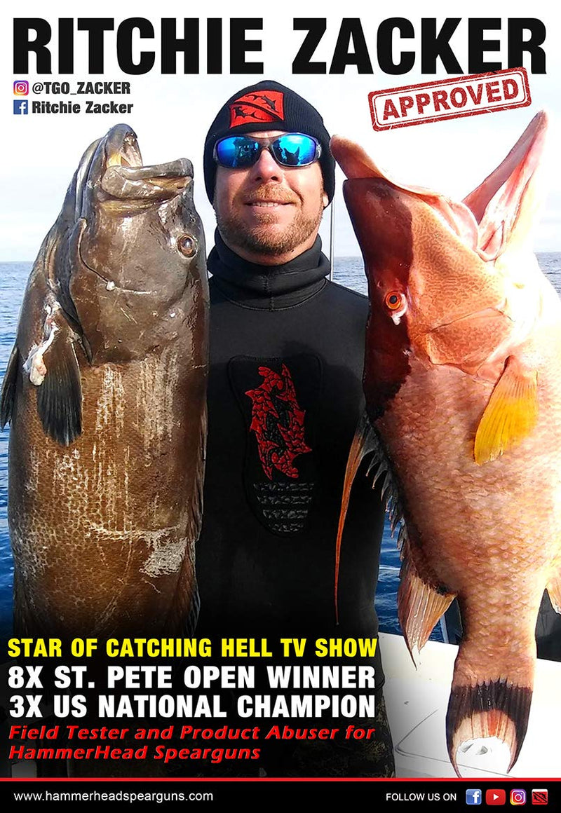 Hammerhead Spearguns 9/16” (14mm) Metal Wishbone Bands for JBL, AB Biller and Ocean Rhino 14" Black - BeesActive Australia
