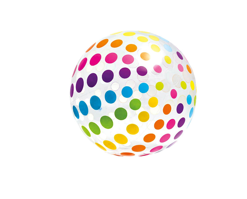 [AUSTRALIA] - Intex Jumbo Inflatable 42" Giant Beach Ball - Crystal Clear with Translucent Dots, 1 Pack 