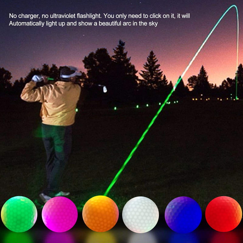 Glow Golf Balls Led Golf Balls Glow in The Dark Golf Balls Flashing Golf Ball Light up Long Lasting Bright Night Sports 7 Colors 7colors - BeesActive Australia