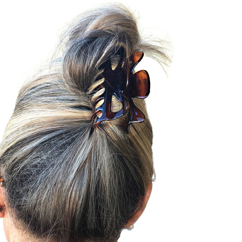 Camila Paris CP41 French Large Hair Clips for Women Thick Hair for Long Curly Wavy Hair, Girls Hair Claw Clip, Durable Styling Big Claw Clip for Thick Hair, Strong Hold No Slip Grip, Made in France Tortoise Shell 4.5" - BeesActive Australia