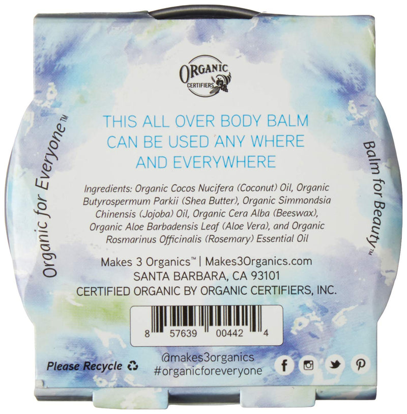 Makes 3 Organics All Over Body Balm, Unscented, 2 Fluid Ounce - BeesActive Australia