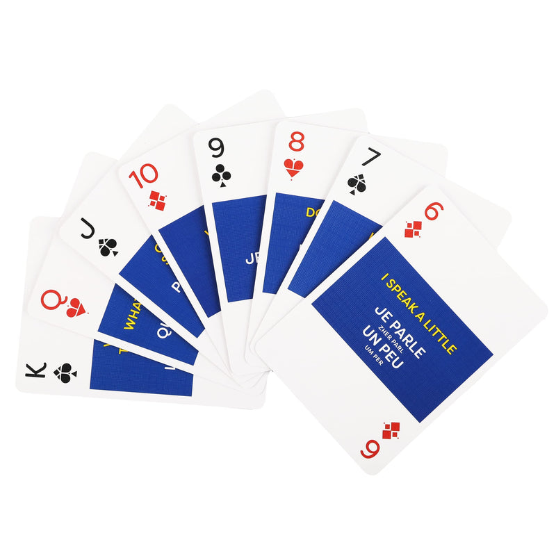 Lingo Playing Cards | Language Learning Game Set | Fun Visual Flashcard Deck to Increase Vocabulary and Pronunciation Skills - 54 Useful Phrases - BeesActive Australia