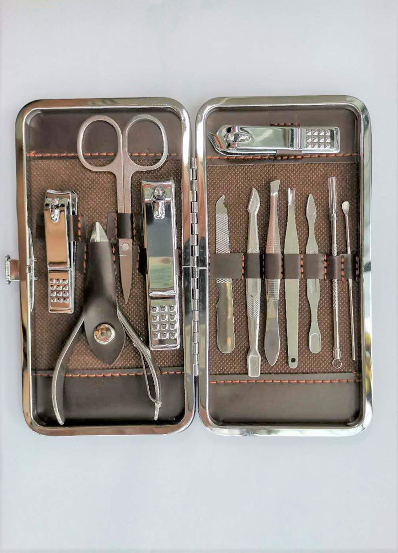 Nail Clippers Manicure set, 12 Stainless Steel Professional Manicure sets, Nail Scissors Beauty Set, Portable Travel Nail Manicure, Pedicure Tool Set, Nail Clippers for Thick Nails(15.5cm 8cm) 15.5cm*8cm - BeesActive Australia