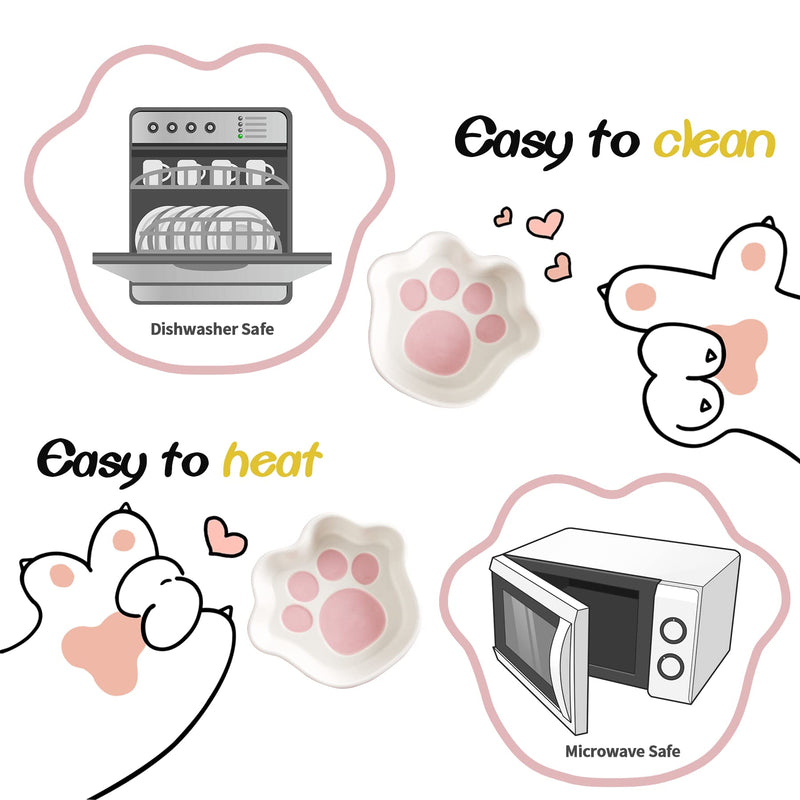 JOBNTZ Ceramic Cat Food Bowl, Flat Raised Pet Dishes for Indoor Cats,Microwave Dishwasher Safe #1 - BeesActive Australia