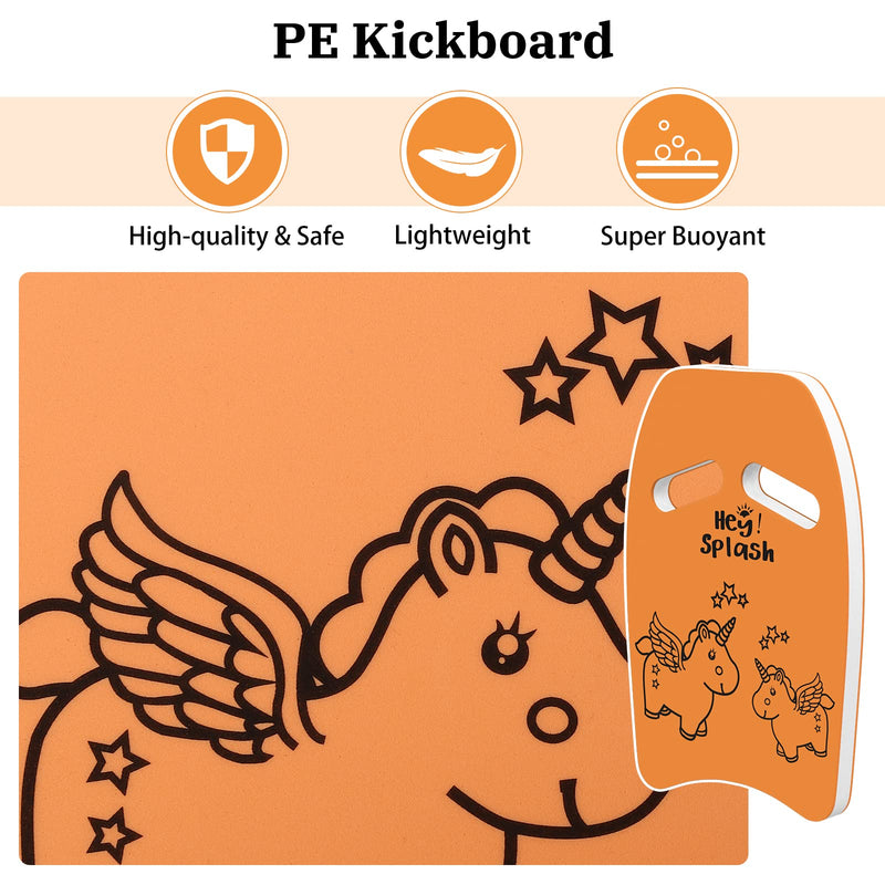 HeySplash Swim Kickboard for Kids, Swimming Training Kickboard, Cute Pattern Swim Training Aid for Children, Pool Exercise Equipments for Beginning Swimmers Safety Swim Board Auxiliary Orange - BeesActive Australia