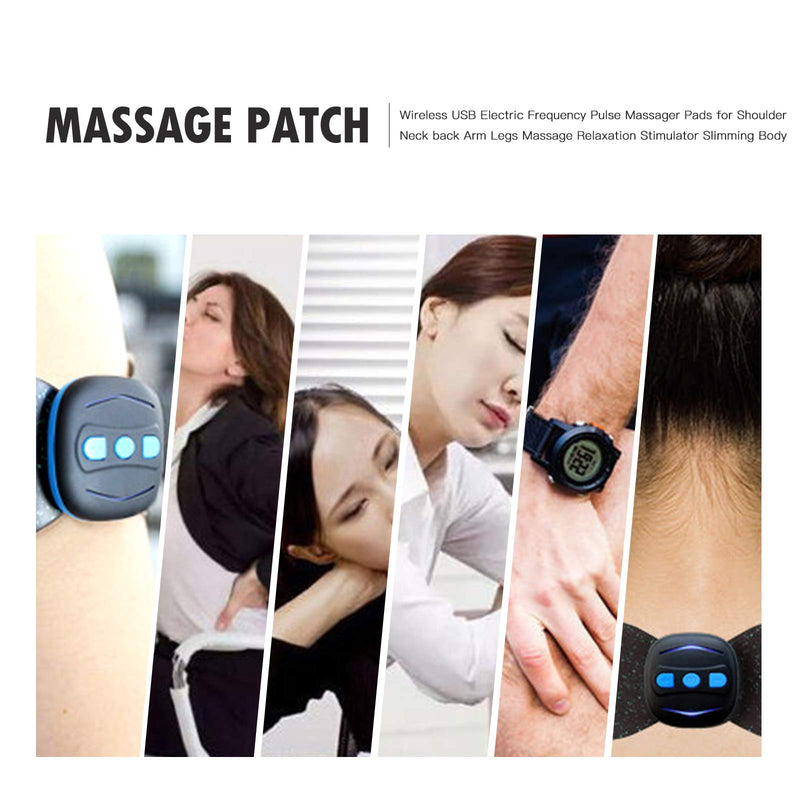 Massage Machine for Neck and Back, Mini Cervical Massager Wireless Massager Muscle Stimulator Pads Back Neck Massager Cushion for Relax Muscles, Adjustable Speeds for Car Chair Office - BeesActive Australia