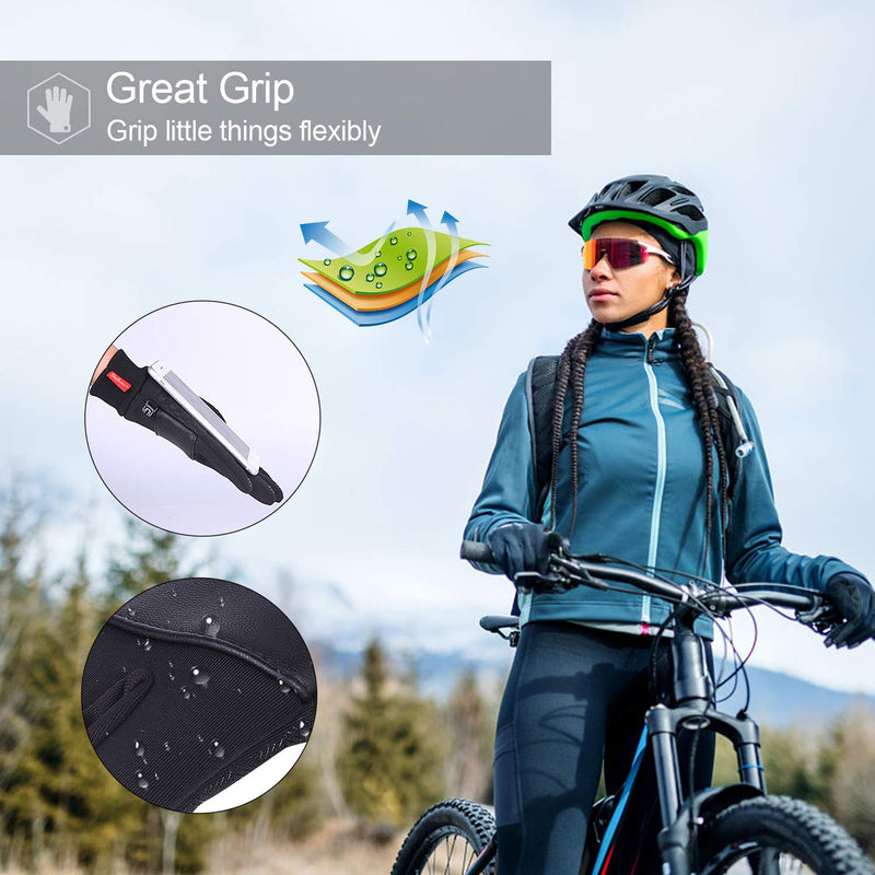 SkyGenius Winter Gloves for Men Women, Thermal Gloves Anti Slip Touchscreen Cold Weather Warm Gloves for Cycling Running Biking Driving Hiking Medium - BeesActive Australia