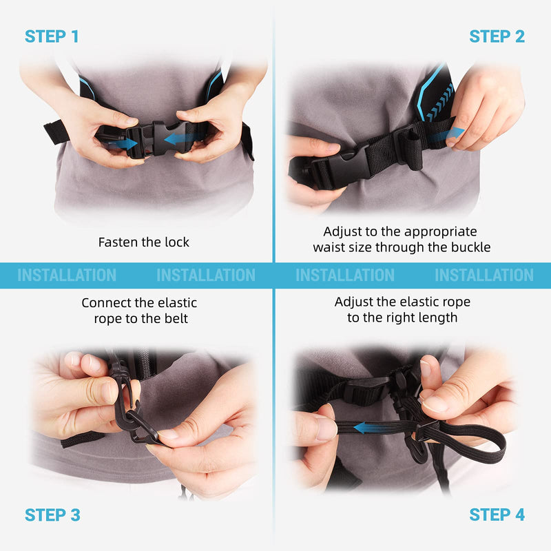 Sportout Hands Free Solo Soccer Trainer, Kick Trainer, Soccer Training Aid Widened Side Waist Protection, Two-Way Adjustment of Belt Length, Fit for Balls Size 3 4 5, Kids and Adults Blue - BeesActive Australia
