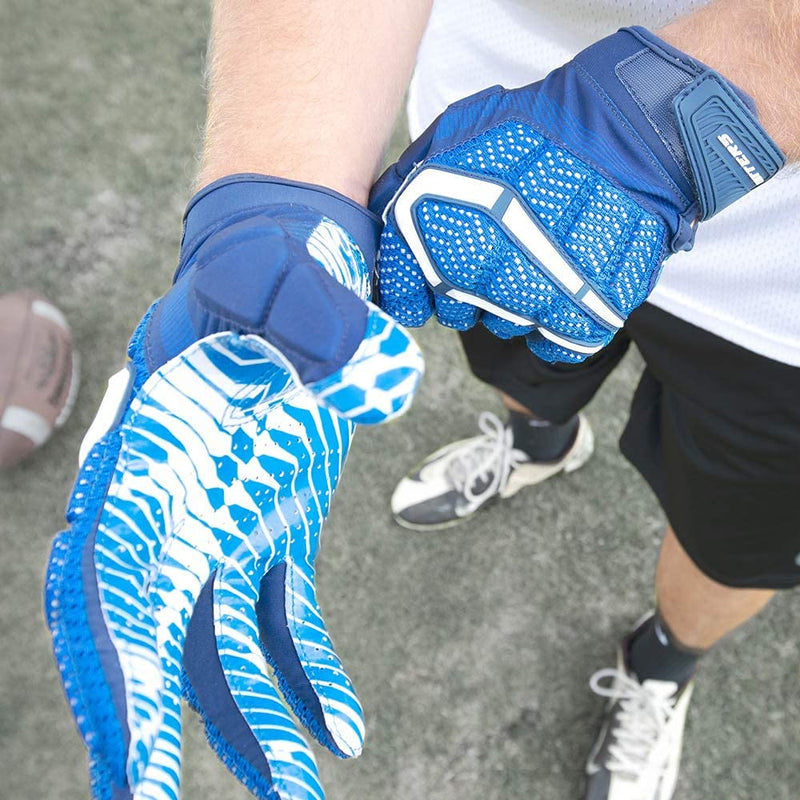 Cutters Gamer Padded Football Glove for Lineman and All-Purpose Player. Grip Football Glove. Youth & Adult Sizes Gamer 4.0 (NEW) Large Black 4.0 - BeesActive Australia