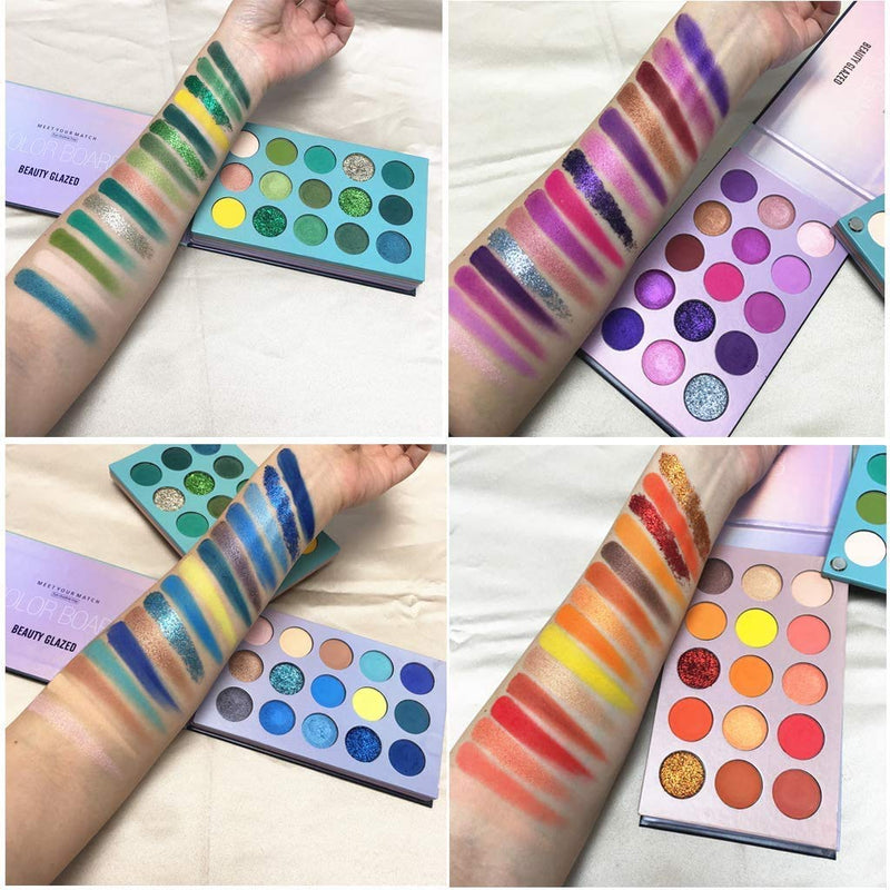 Eyeshadow Palette 60 Colors Mattes and Shimmers High Pigmented Color Board Palette Long Lasting Makeup Palette Blendable Professional Eye Shadow Make Up Eye 60 Colors-Color Board - BeesActive Australia