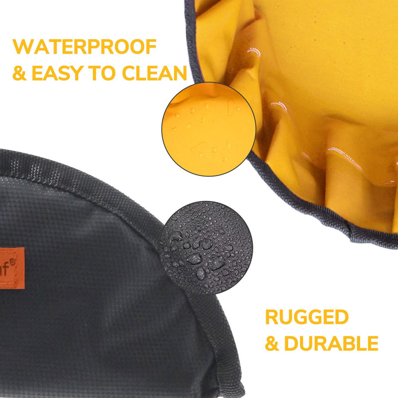 LumoLeaf Collapsible Dog Bowls, Large 68oz/80oz Lightweight Foldable Travel Bowl 10 Cups, Portable Water and Food Bowls for Pets Dogs with Zipper Orange and Yellow - BeesActive Australia