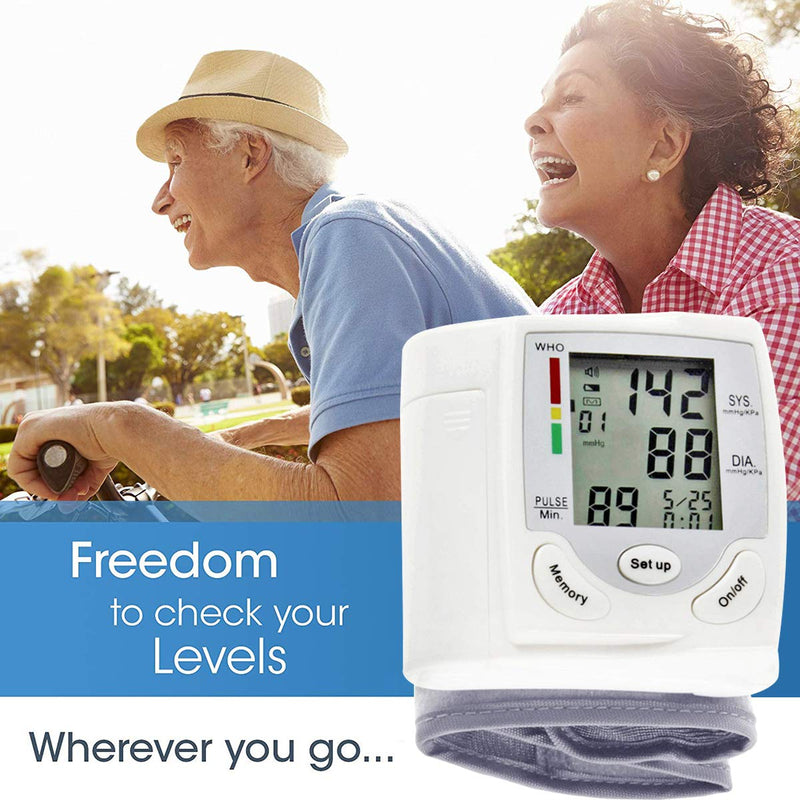SOONHUA Blood Pressure Monitor, Automatic Digital Wrist Blood Pressure Monitor BP Cuff Machine Home Test Device for Home Use - BeesActive Australia