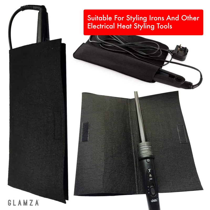 Glamza Extreme Heat Protection Hair Straightener Mat Safety Tongs Resistant Cover Case - BeesActive Australia