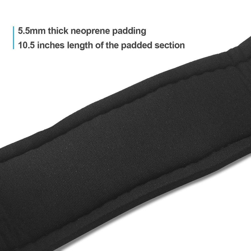 HYVAWO Ankle Strap Neoprene Padded Fitness Wrist Cuff with D Ring High Strength Exercises Belt Gym Pulley Strap for Cable Machines (Black 2 Pack) - BeesActive Australia
