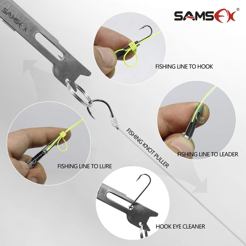 SAMSFX Fishing Knot Tying Tool, Quick Loop Tyer, Hook Remover, Hair Rig Tying Tool and Zinger Retractors - BeesActive Australia