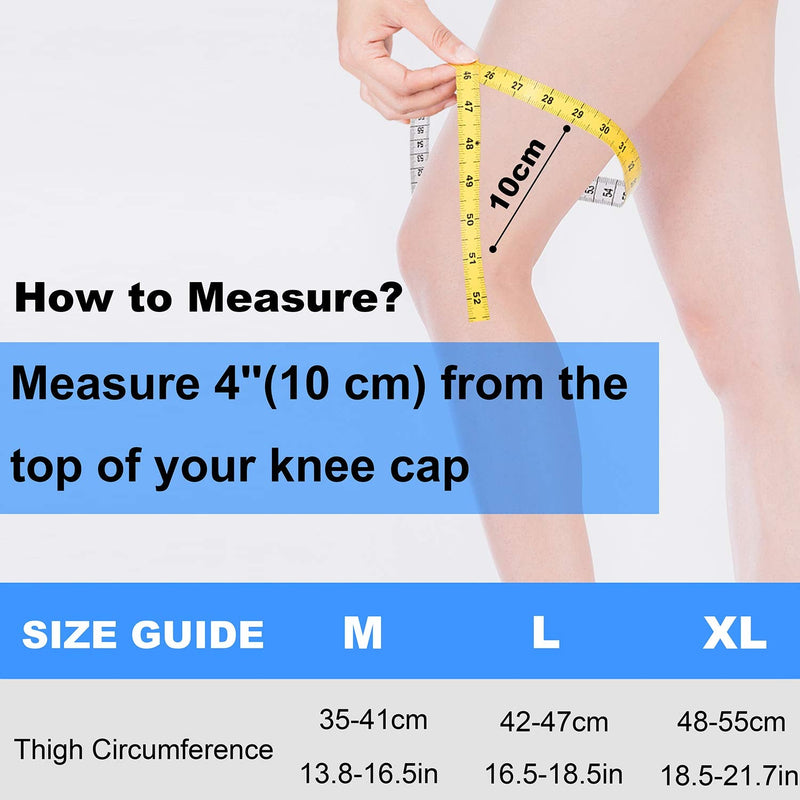 KGONE Knee Support, Breathable Anti-Slip Knee Compression Sleeve for Men & Women, Knee Support Brace for Joint Pain Relief, Arthritis, Recovery, Running, Basketball, Walking, Sports (Single Wrap) L (Pack of 1) - BeesActive Australia