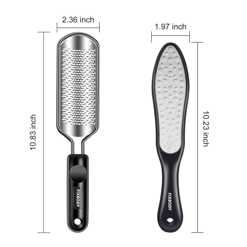 FIXBODY 2PCS Professional Pedicure Rasp Foot File Cracked Skin Corns Callus Remover for Smooth and Beauty Foot, Can be Used on Both Wet and Dry Feet - BeesActive Australia