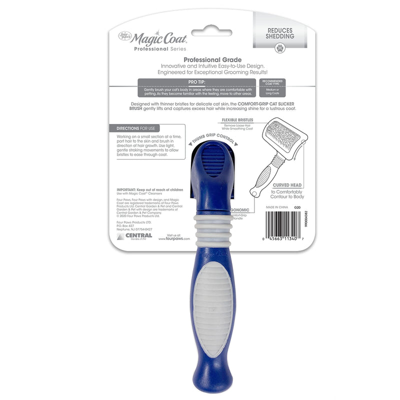 Four Paws Magic Coat Professional Series Comfort-Grip Cat Slicker Brush - BeesActive Australia