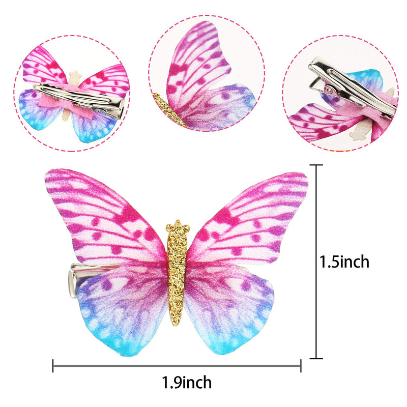 18 Pieces Butterfly Hair Clips Glitter Barrettes Butterfly Snap Hair Clips for Teens Women Hair Accessories (Adorable Styles) Adorable Styles - BeesActive Australia