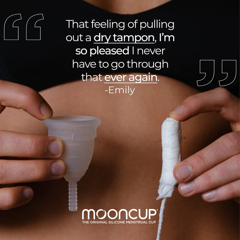 Mooncup® The Original Silicone Menstrual Cup - Size B, Reusable Soft Silicone Period Cup for Those Under 30/Not Given Birth Vaginally. Sustainable, Eco Friendly, Hypoallergenic & Great for Heavy Periods. Organic Cotton Bag Included. - BeesActive Australia