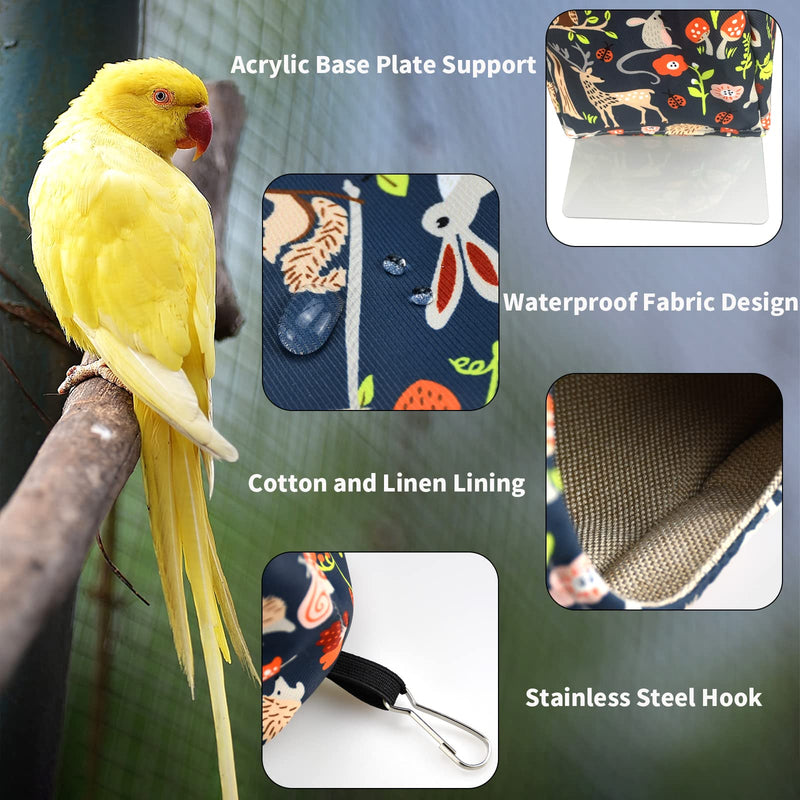 ShuRung Parrot Cockatiel Warm House Bird Nest Bed Winter Hanging Hammock Birds Sleeping Bed Parrot Hideway Bed Polyester Fabric Washable for Parrot Parakeet Cockatiels Budgies Lovebird African Grey L - BeesActive Australia